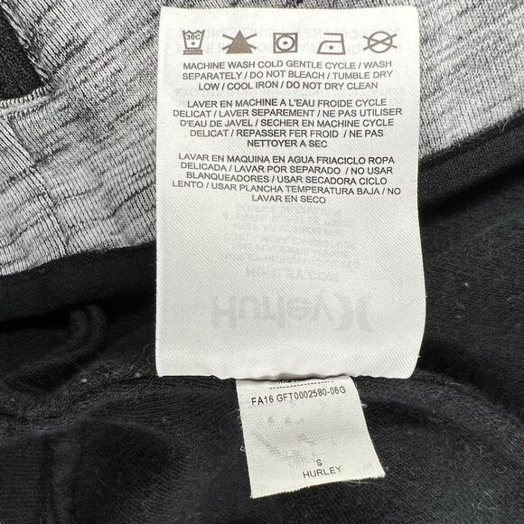 Hurley Phantom Hoodie Women's Size Small Heather Gray Hooded Sweatshirt - Picture 12 of 12